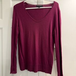 Banana Republic V-Neck Sweater in Rich Burgundy